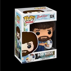 Funko Pop! Bob Ross Figure - Blue Shirt and Brown Hair